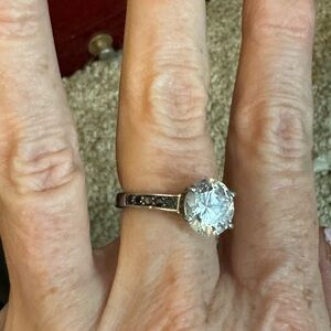 Sterling silver CZ with black stones 925